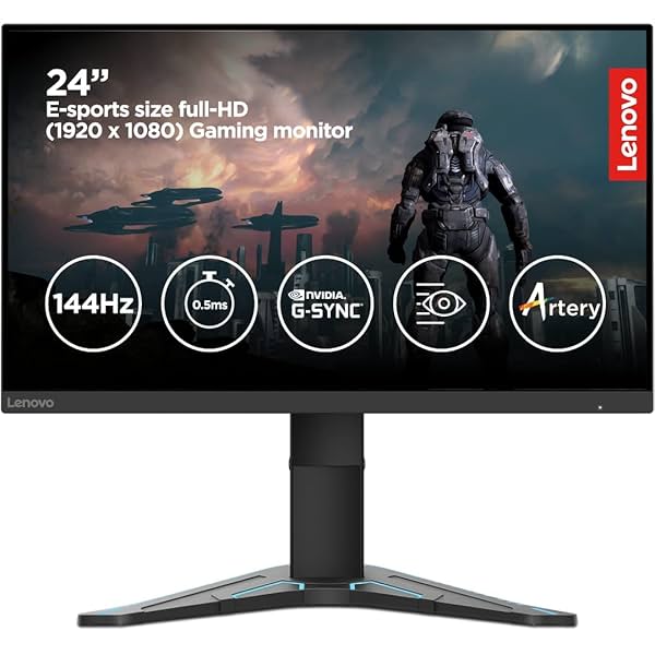 Image of Lenovo Gaming G-Series - G24-20, 23.8 Inch (60.452 Cm) 1920 x 1080 Pixels Fhd IPS Monitor LCD