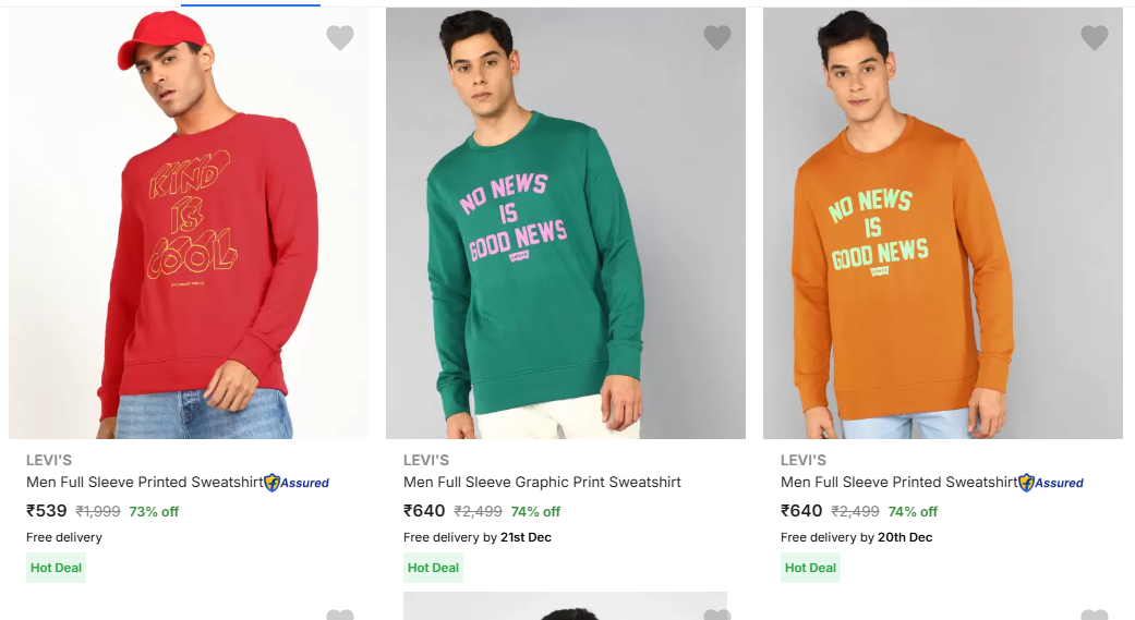 Image of Levi S Mens Sweatshirts Min 70% Discount