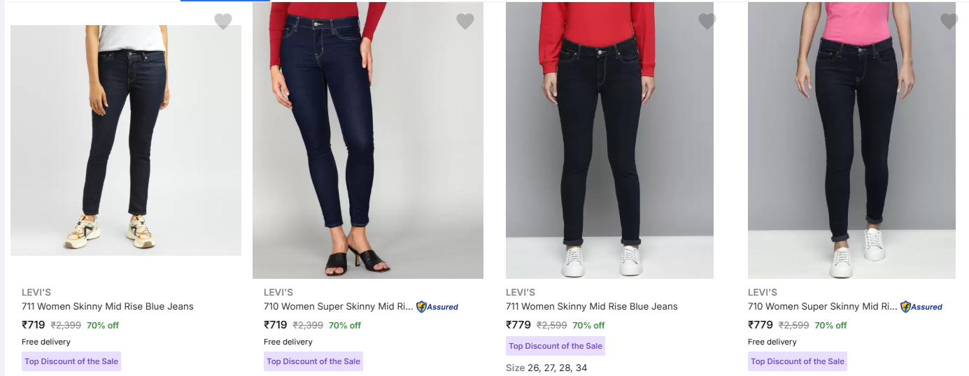 Image of Levi's Women's Jeans up to 70% Discount