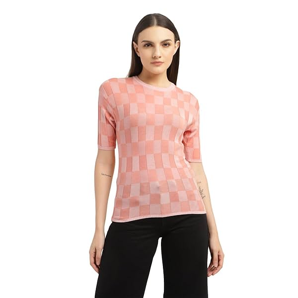 Image of Levi's Women's Regular Fit Checks T-Shirt