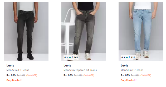 Image of Levis Men Fashion Jeans Flat 70% Discount 