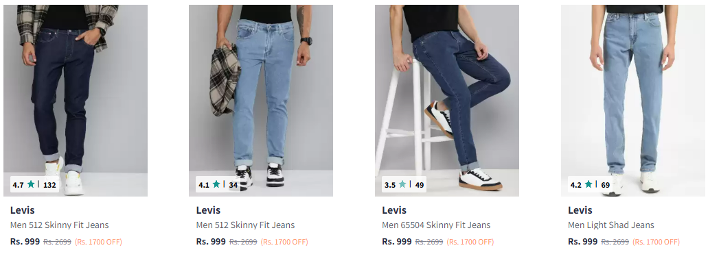 Image of Levis Men Stretchable Jeans Starting at ₹999