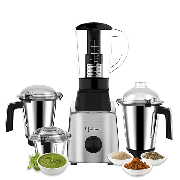 Image of Lifelong 900 Watts Mixer Grinder With 4 Jars