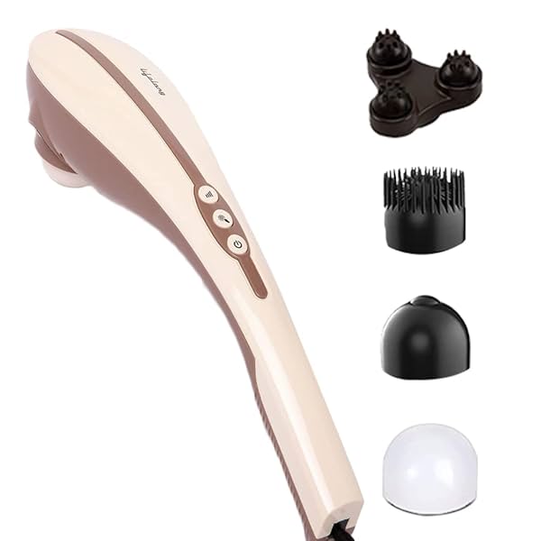 Image of Lifelong LLM45 Wireless Full body Massager With 3 Massage Heads & Variable Speed 