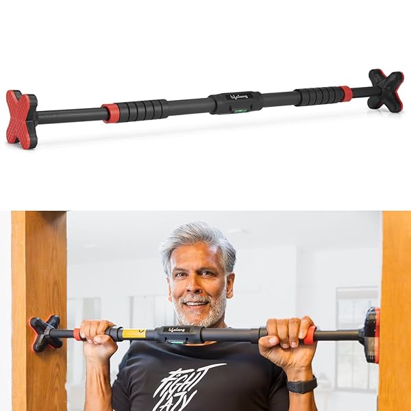 Image of Lifelong Pull Up Bar for Home - Adjustable Rod 70cm to 100cm width