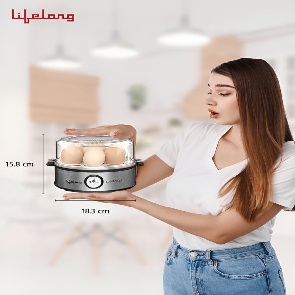 Image of Lifelong Silver Toned & Black Egg Boiler 360 Watt
