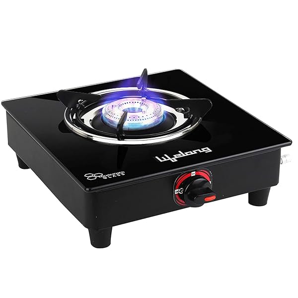 Image of Lifelong Single Burner Glass Gas Stove