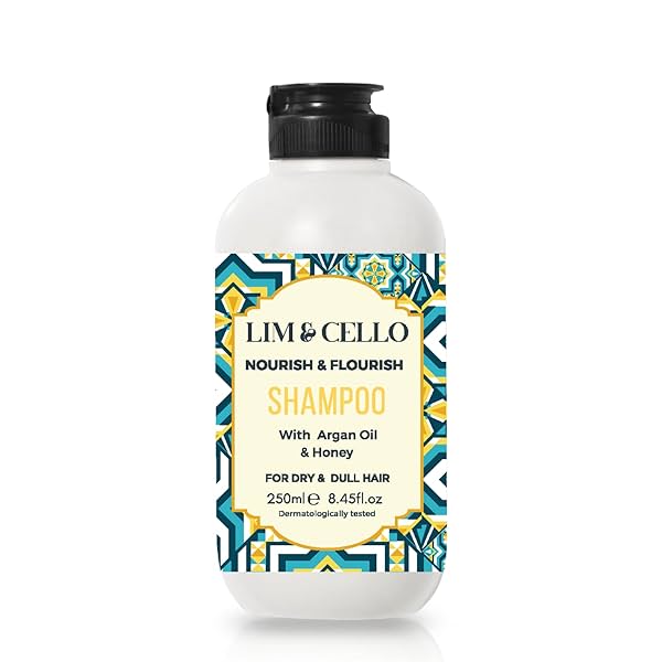 Image of Lim & Cello Nourish & Flourish Argan Oil & Honey Shampoo 250ml