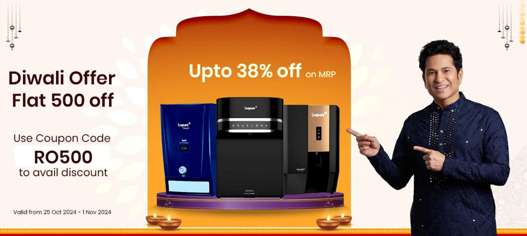 Image of  Livpure Diwali Offers : Save Up to 38% On Electronics