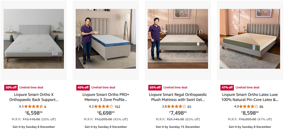 Image of Livpure Mattress upto 65% Discount