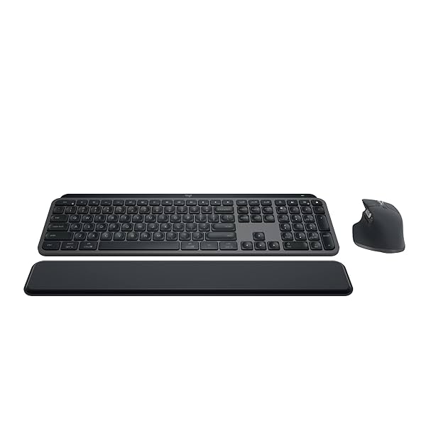 Image of Logitech MX Keys S Combo - Performance Wireless Keyboard and Mouse with Palm Rest