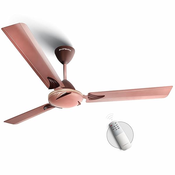 Image of Longway Creta P1 1200 mm/48 inch Remote Controlled 3 Blade Anti-Dust Decorative Star Rated Ceiling Fan