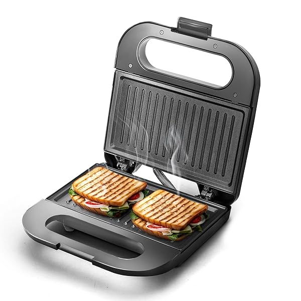 Image of Longway Grilly Pro 850 W Grill Sandwich Maker & Toaster 