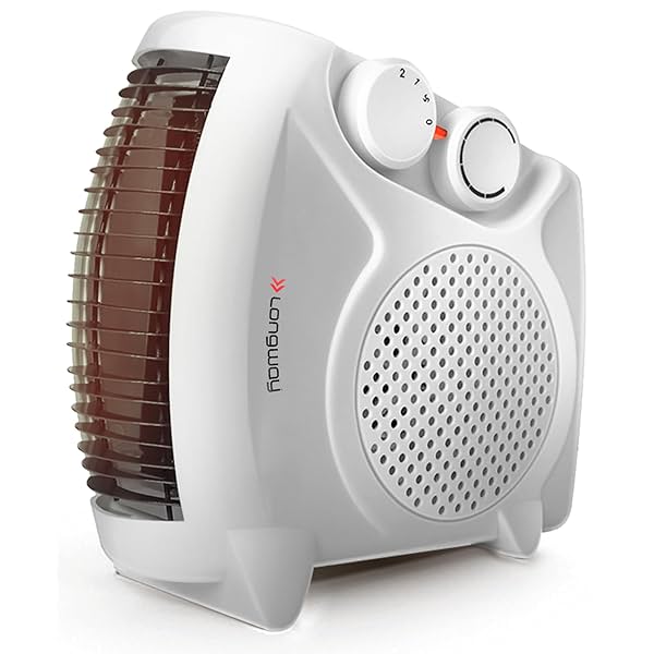 Image of Longway Hot Max 2000/1000 W Fan Room Heater With ISI Approved (White)