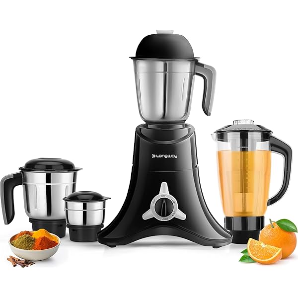 Image of Longway Orion 900 Watt Juicer Mixer Grinder with 4 Jars for Grinding, 