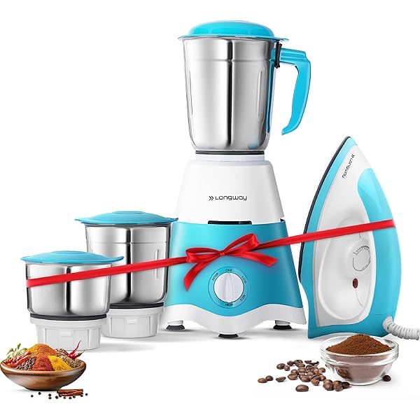 Image of Longway Super Dlx 700 Watt Mixer Grinder with 3 Jars for Grinding