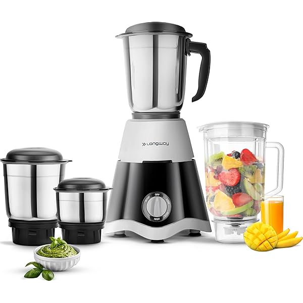 Image of Longway Super Dlx 750 Watt Juicer Mixer Grinder with 4 Jars for Grinding