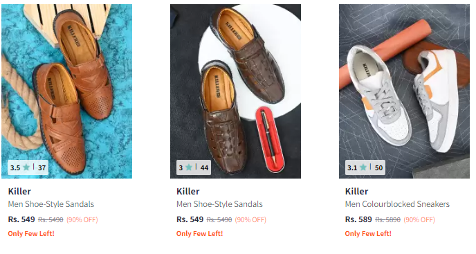 Image of Loot : Killer Footwear Up to 90% Discount