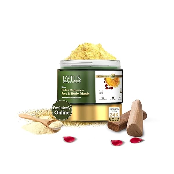 Image of Lotus Botanicals Ubtan De-Tan Radiance Face And Body Mask 