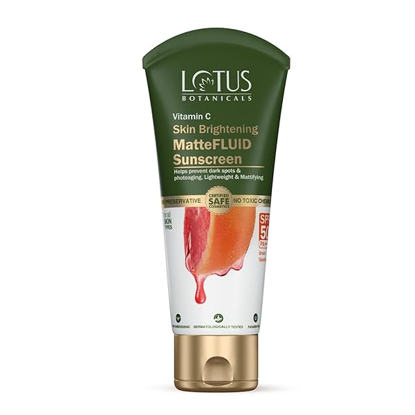 Image of Lotus Botanicals Vitamin C Matte Fluid Sunscreen 75g