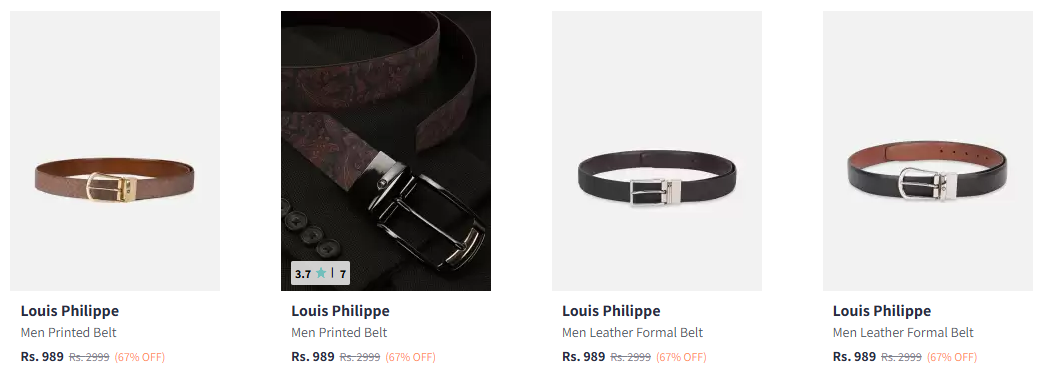 Image of Louis Philippe Men Belts up to 67% Discount