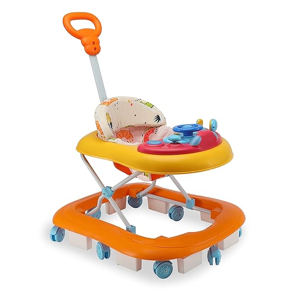 Image of LuvLap Sunshine Baby Walker with Parental Push Handle Cushioned Walker for Baby 6-18months