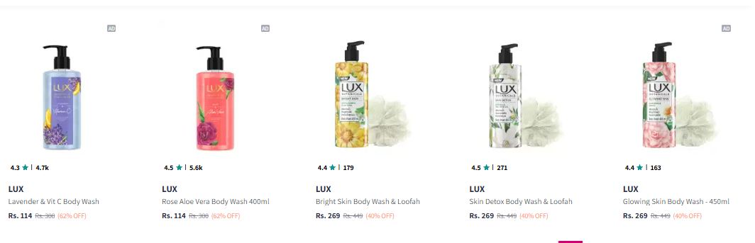 Image of Lux Beauty Products up- to 70 % Discount