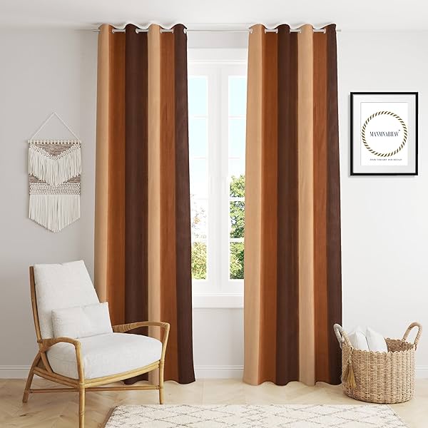 Image of MANMNABHAV Polyester Plain Beautiful Home Washable Door Curtains