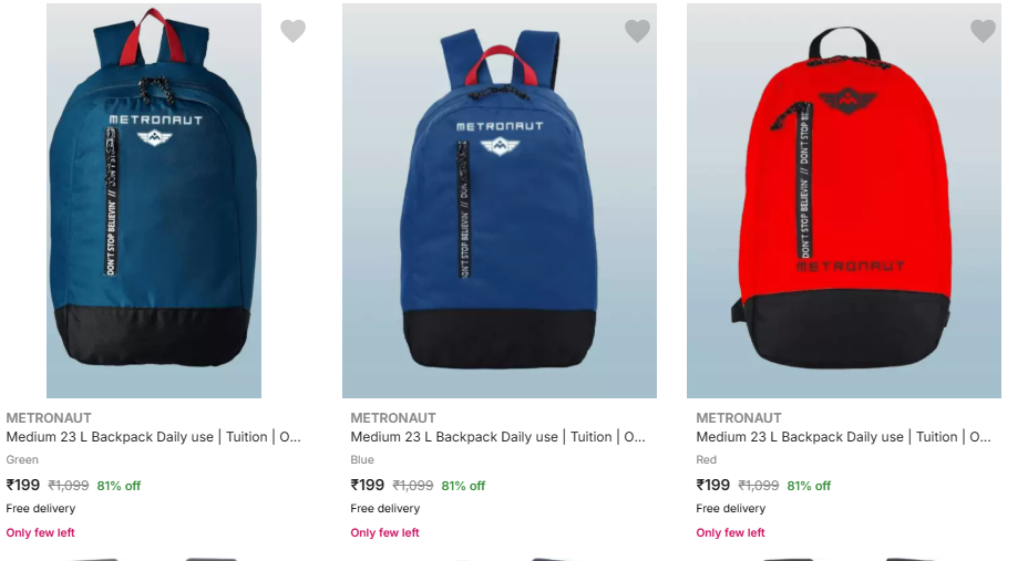 Image of METRONAUT Backpack Starting At ₹199