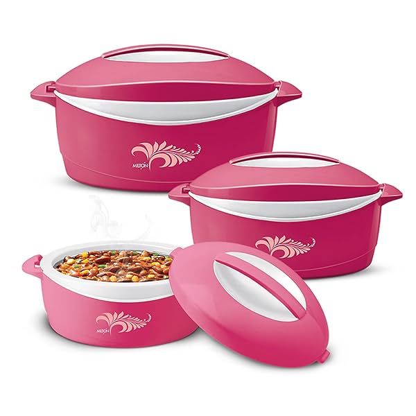 Image of MILTON Delight Jr. Inner Stainless Steel Serving Casserole Gift Set of 3