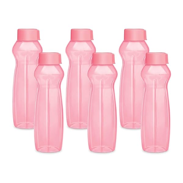 Image of MILTON Plastic Water Bottle Set of 6, 1000 ml Each