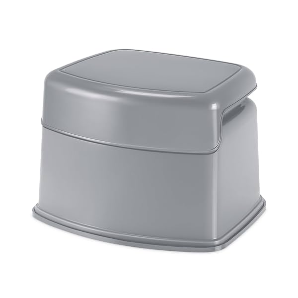 Image of MILTON Ritz Comfort Stool, Grey, BPA-free, easy to carry.