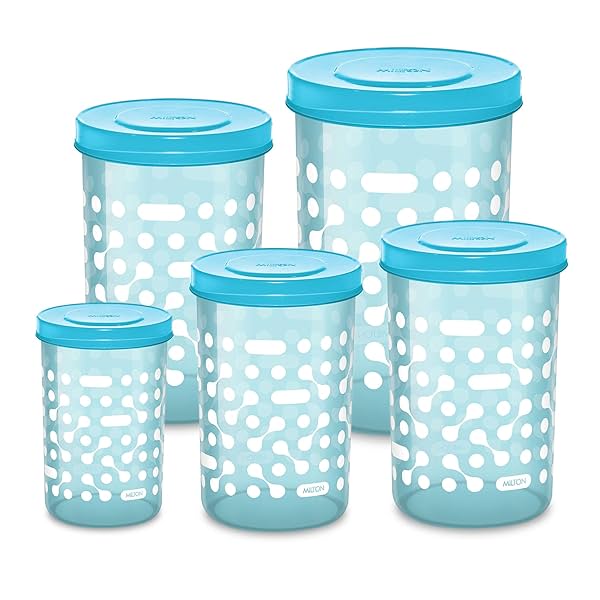 Image of MILTON Storex Set of 5 Plastic Storage Jars 