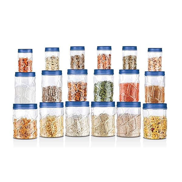 Image of MILTON Vitro Plastic Pet Storage Jar and Container, Set of 18 