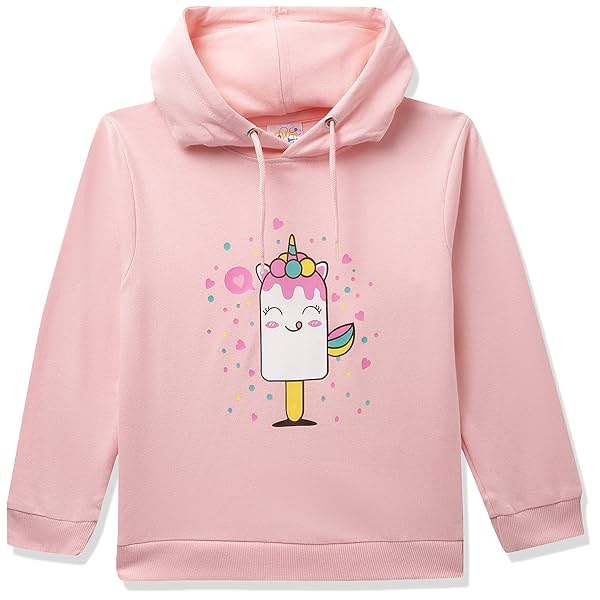 Image of MINITATU Girls Cotton Hooded Neck Hoodies