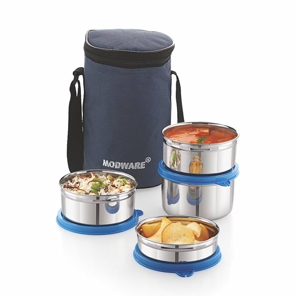 Image of MODWARE Insulated Stainless Steel Lunch Box, Set of 4