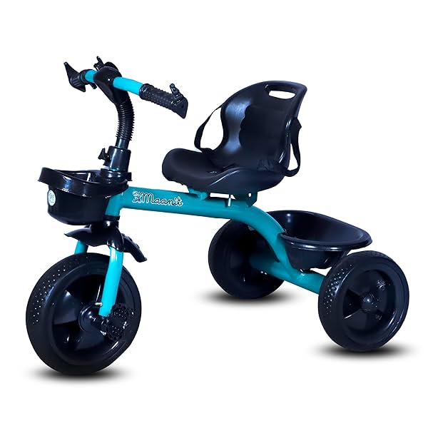 Image of Maanit Tricycle for Kids Green Colour with Basket Baby Tricycle