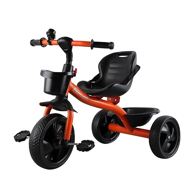 Image of Maanit Tricycle for Kids Green Colour with Basket Baby Tricycle