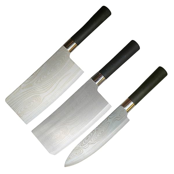 Image of Machado Damascus Knife Set (Combo of 3).