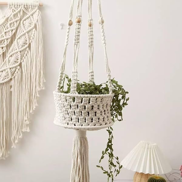 Image of Macrame Plant Hanger, Pack of 1.