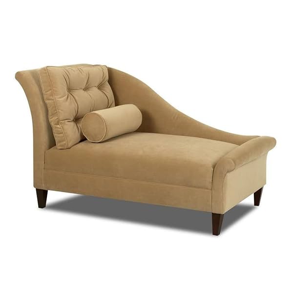 Image of Majestic Wooden Hub | Classic Chaise Longue in Chesterfield Style Couch Sofa Chaise Relax Lounger