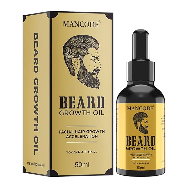 Image of Mancode Beard Growth Oil for Men - 50ml fast beard growth