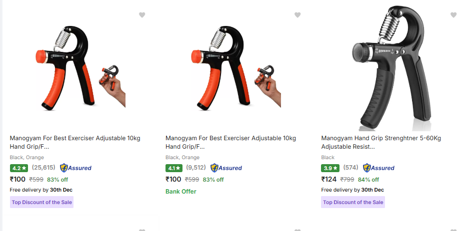 Image of Manogyam Hand Grips Starts @ ₹100