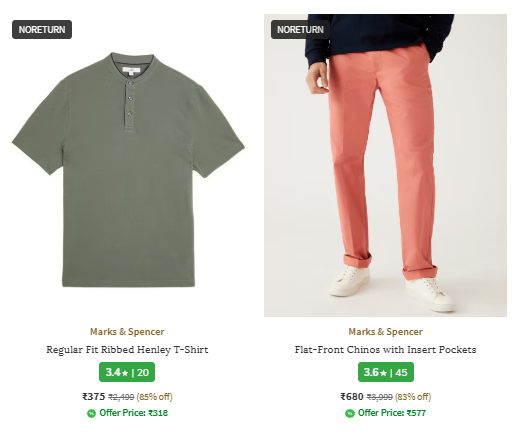 Image of Marks & Spencer Clothing Minimum 80% Discount 