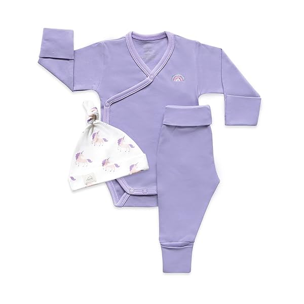 Image of Masilo Cotton Baby Bodysuit with Pant and Top Knot Cap