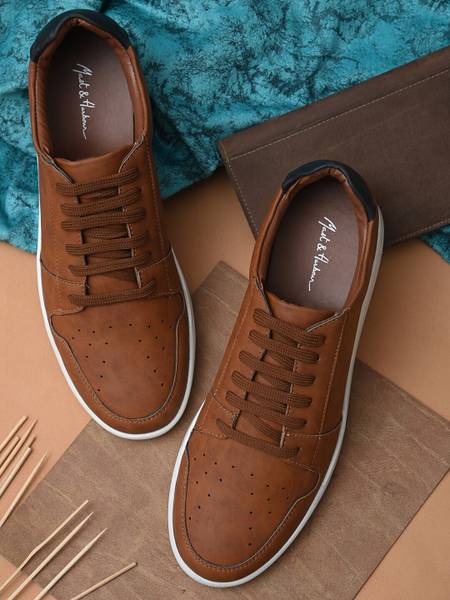 Image of Mast & Harbour Casual Sneaker Shoes For Men (Tan, 9)