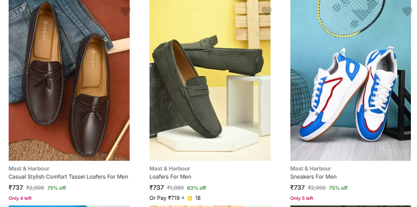 Image of Mast Harbour Men Fashion Footwear Starts @ ₹599