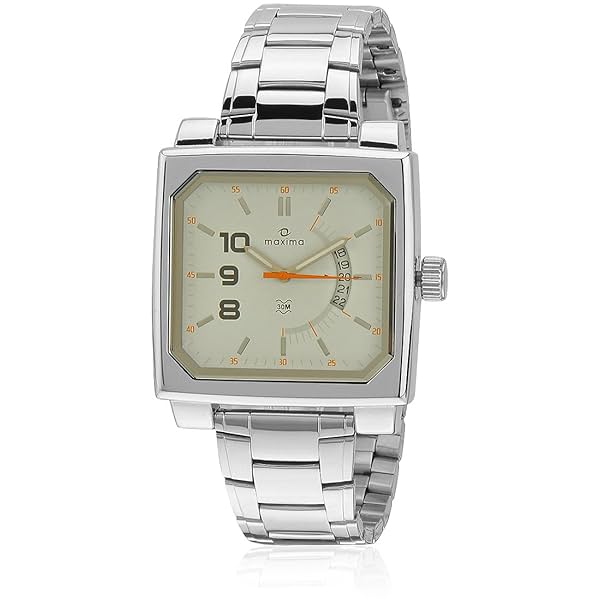 Image of Maxima Stainless Steel Attivo Date White Dial Analog Watch for Men 