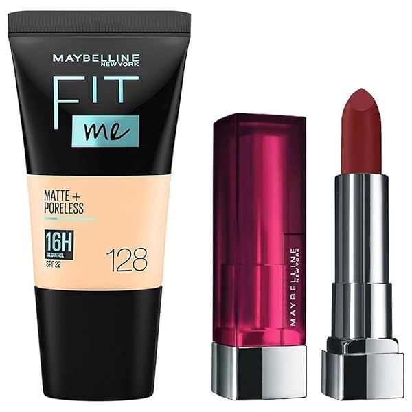 Image of Maybelline New York Makeup Combo: Lipstick & Foundation