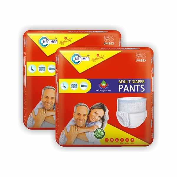 Image of Medimaf By Mafatlal Adult Diaper Pant style - 20 Count 